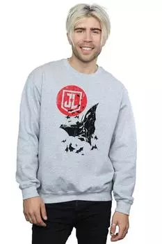 Толстовка «Лига справедливости» с изображением Бэтмена и «Лунного прыжка» DC Comics, серый