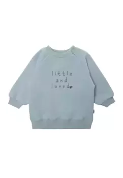 Толстовка Liliput "Маленькая и любимая" из мягкого хлопкового материала, голубой