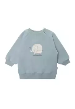 Толстовка Liliput "Слон" из мягкого материала с добавлением хлопка, голубой