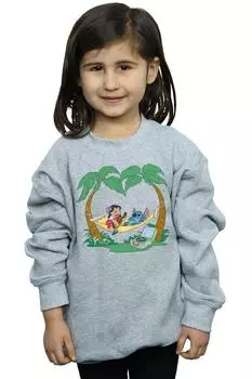 Толстовка «Лило и Стич играют музыку» Disney, серый