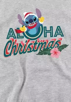Толстовка LILO STITCH ALOHA CHRISTMAS WITH STITCH PRINT Disney, серый