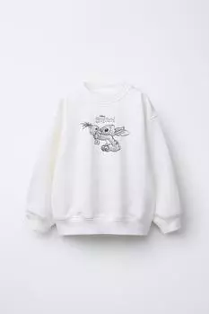 Толстовка lilo & stitch disney ZARA, устрично-белый