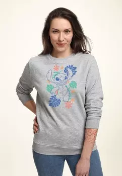 Толстовка LILO STITCH RETRO TROPICAL TONAL Disney, цвет Mottled Light Grey