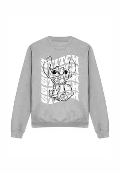 Толстовка LILO STITCH SKETCH NAME REPEAT PRINT Disney, серый