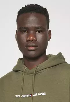 Толстовка LINEAR HOODIE Tommy Jeans, темно-оливково-зеленый