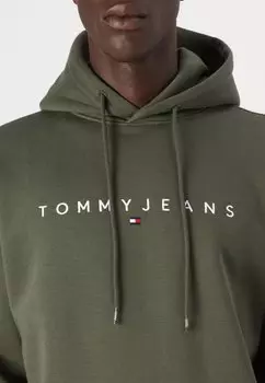 Толстовка LINEAR LOGO HOODIE Tommy Jeans, темно-зеленый