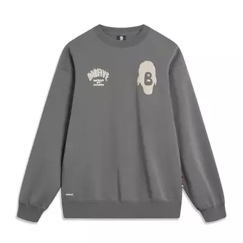 Толстовка LiNing Badfive унисекс, серая дорожная, Road Gray