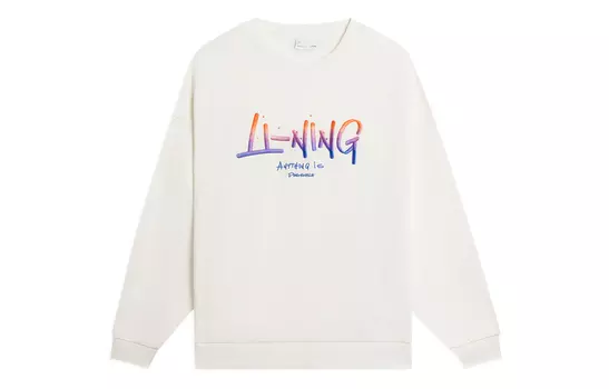 Толстовка LiNing Sports Life Collection унисекс цвета слоновой кости