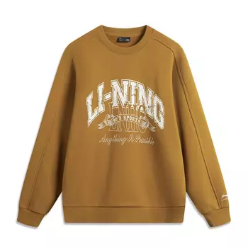 Толстовка LiNing Sports Life Collection унисекс золотисто-коричневого цвета