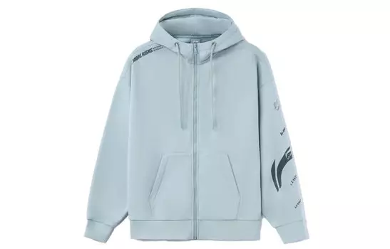 Толстовка LiNing унисекс серо-зеленого цвета