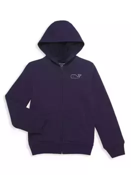 Толстовка Little Kid's & Kid на подкладке из шерпы Vineyard Vines, цвет nautical navy