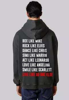 Толстовка LIVE LIKE NO ONE UNISEX VINTAGE - Hoodie Mira Paris, цвет Black Denim