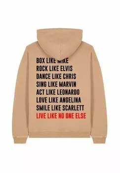 Толстовка LIVE LIKE NO ONE UNISEX VINTAGE - Hoodie Mira Paris, бежевый