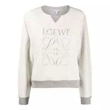 Толстовка LOEWE FW20 Embroidery Logo Round Collar Female Grey, серый
