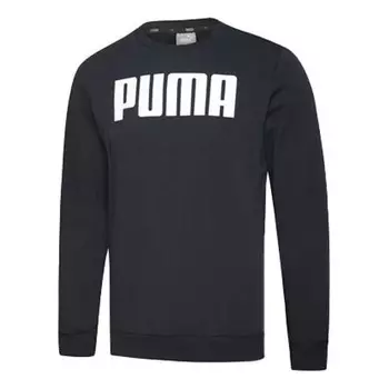 Толстовка logo alphabet round neck black Puma, черный