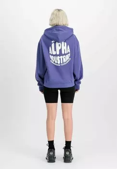 Толстовка LOGO BACK PRINT Alpha Industries, фиолетовый