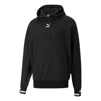 Толстовка logo classics hoodie 'black' Puma, черный