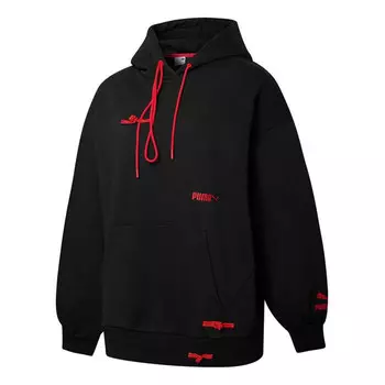 Толстовка logo cny sportswear hoodie 'black' Puma, черный