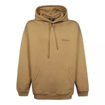 Толстовка logo embroidered hoodie 'khaki' Balenciaga, хаки