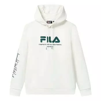 Толстовка logo graphic hoodie 'white green' Fila, белый