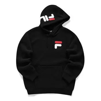 Толстовка logo hoodie 'black white' Fila Fusion, черный