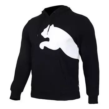 Толстовка logo knitting hooded fleece black Puma, черный