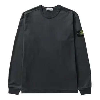 Толстовка logo patch crewneck sweatshirt 'charcoal' Stone Island, серый