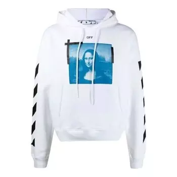 Толстовка logo pattern printing drawstring version white Off-White, белый