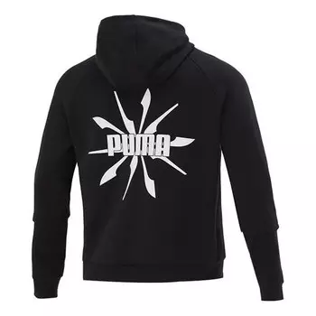 Толстовка logo pattern printing loose couple style black Puma, черный