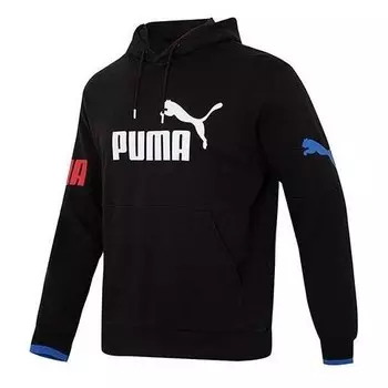 Толстовка logo power training hoodie 'black' Puma, черный