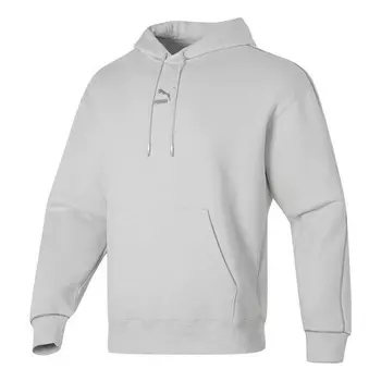 Толстовка logo printed hoodie 'grey' Puma, серый