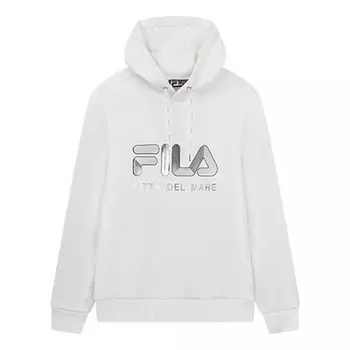 Толстовка logo printing athleisure casual sports hooded pullover knit white Fila, белый