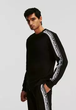 Толстовка LOGO TAPE KARL LAGERFELD, цвет black