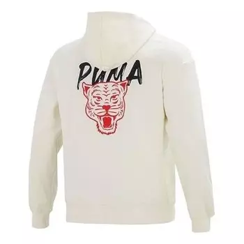 Толстовка logo tiger hoodie 'beige' Puma, бежевый