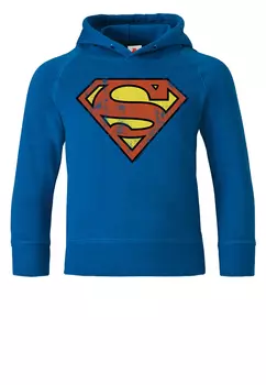 Толстовка Logoshirt Kapuzen DC Superman Logo, светло синий
