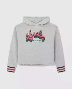 Толстовка Лондон для девочки Pepe Jeans, светло-серый