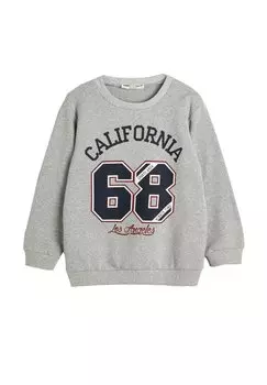 Толстовка LONG SLEEVE CREW NECK VARSITY PRINTED BRUSHED INTERIO Koton, цвет grey