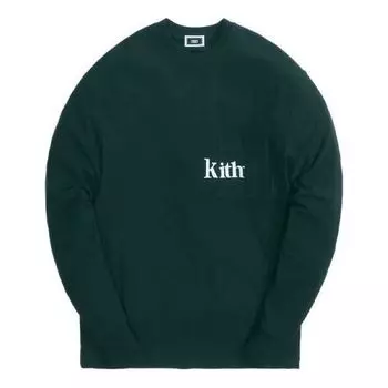 Толстовка long-sleeve quinn tee 'green' Kith, зеленый