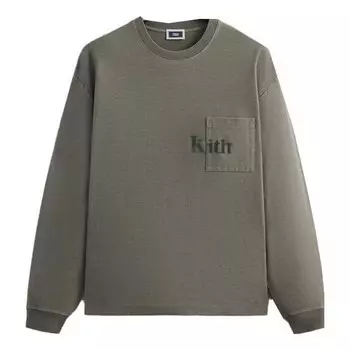 Толстовка long-sleeve quinn tee 'haze' Kith, зеленый