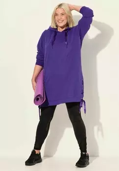 Толстовка LONGLINE UP Ulla Popken, фиолетовый