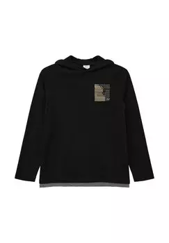 Толстовка LONGSLEEVE MIT LAYERING-DETAIL s.Oliver, цвет schwarz
