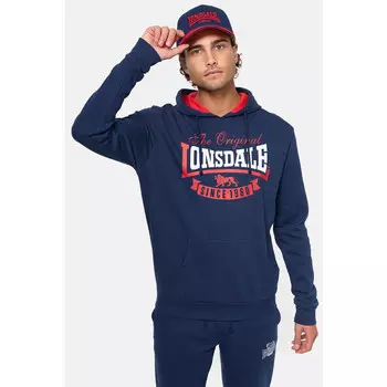 Толстовка Lonsdale, цвет navyblau/rot