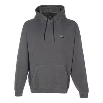 Толстовка loose fit sneaker patch hoodie 'black grey' Converse, черный