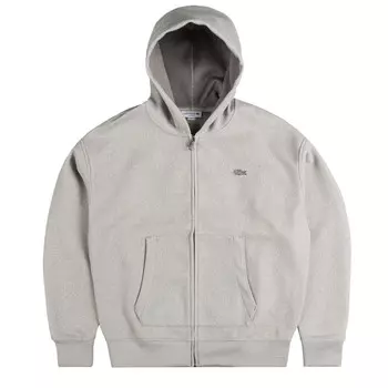 Толстовка loose fit zip-up hoodie Lacoste, серый