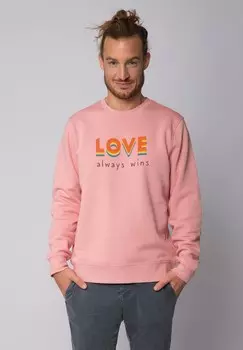 Толстовка LOVE ALWAYS WINS watapparel, светло-розовый