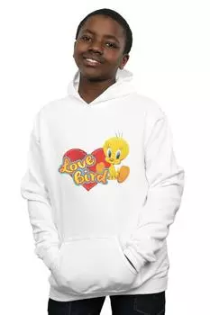 Толстовка Love Bird Tweety Pie ко Дню святого Валентина Looney Tunes, белый