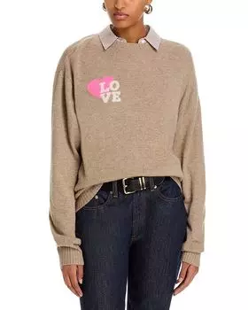 Толстовка Love Boyfriend из кашемира Jumper 1234, коричневый