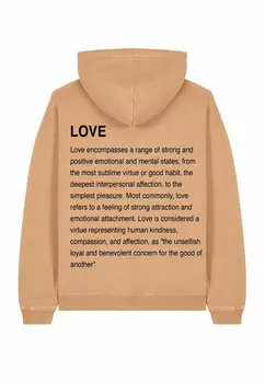 Толстовка LOVE DEFINITION BACK PRINT VINTAGE - Hoodie Mira Paris, бежевый