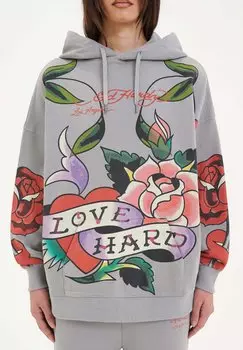 Толстовка LOVE HARD GRAPHIC Ed Hardy, серый