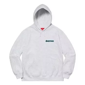 Толстовка love hooded sweatshirt 'grey blue' Supreme, серый